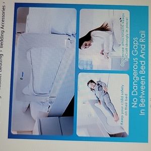 TOTCRAFT Baby safety rail fold down washable any size bed Gray 59"x19.5"…New